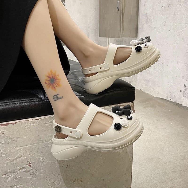 Dép Cross Sanda Đế Giày Siêu Nhẹ Tặng Kèm Sticker Như Hình