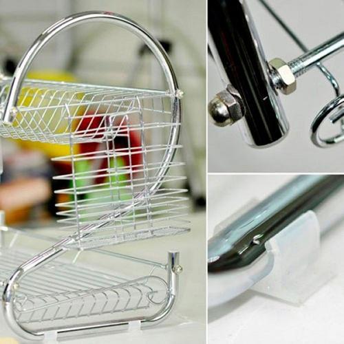 Giá úp bát 2 tầng inox