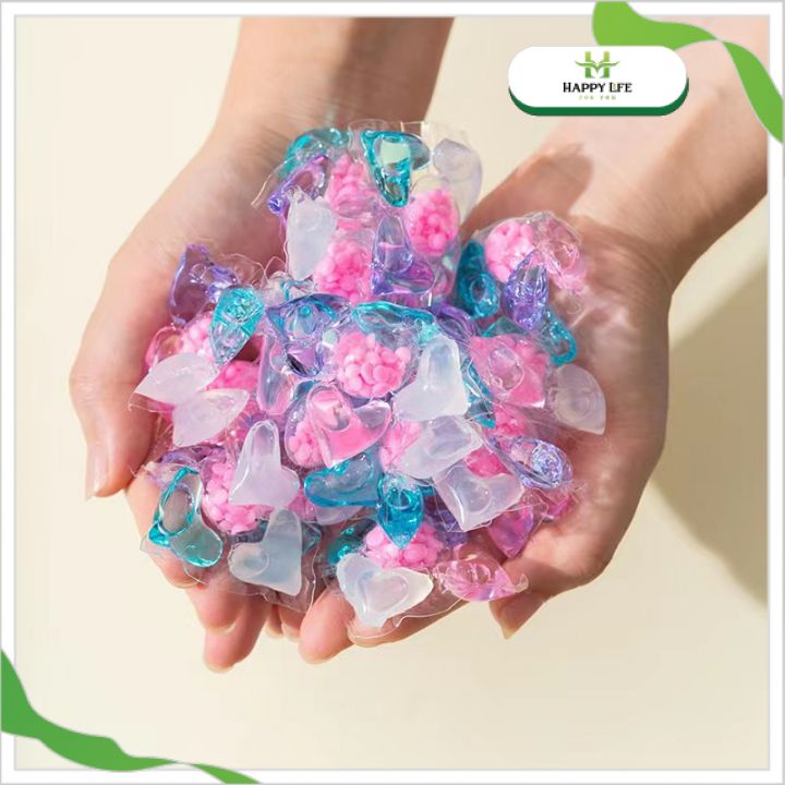 Viên Giặt Xả Quần Áo 30 Viên/Hộp Combo 3 Hộp – Laundry Pods Đậm Đặc Tan Nhanh Giặt Sạch Thơm Lâu Cho Máy Giặt