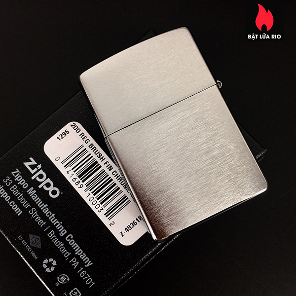 Zippo Brushed Chrome Chính Hãng