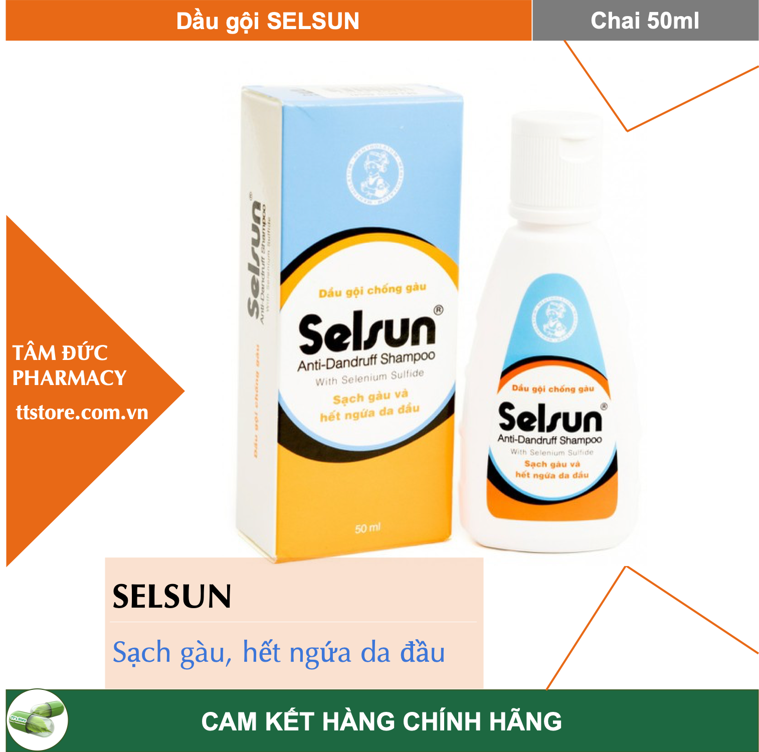 Dầu gội SELSUN [Chai 50ml] - Sạch gàu, hết ngứa
