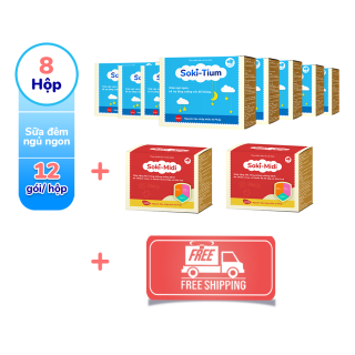 COMBO 8 HỘP SOKI TIUM - GIÚP BÉ NGỦ NGON SÂU GIẤC HƠN DÀNH CHO BÉ TỪ 6 TUỔI TRỞ LÊN ĐỦ LIỆU TRÌNH - Vitamin tổng hợp - ThuocLongChau.Com