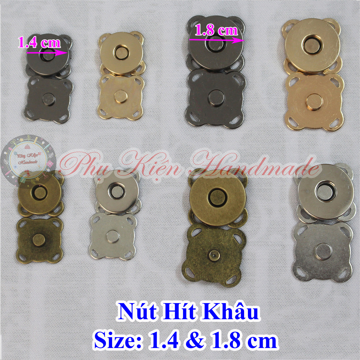Nút hít khâu 1.4cm và 1.8cm