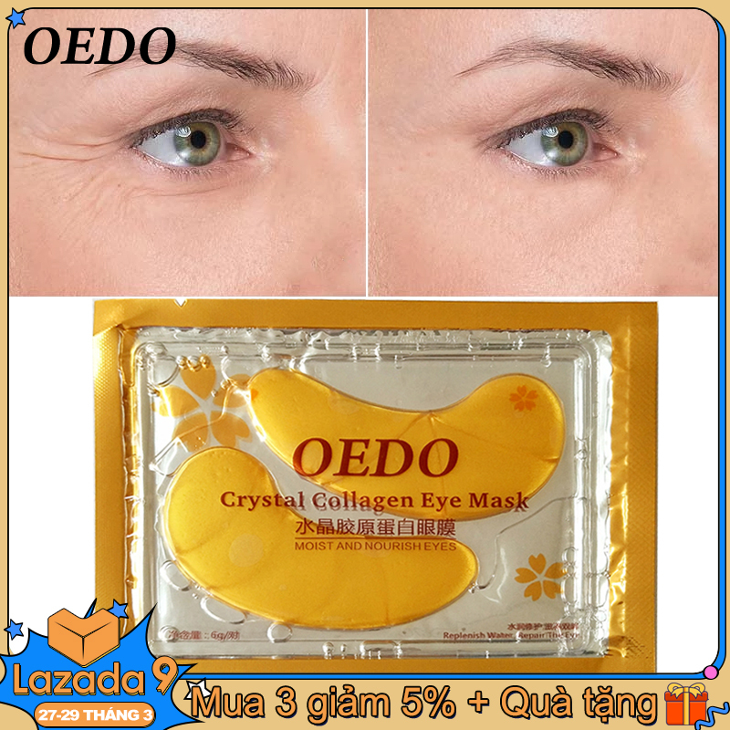OEDO Miếng dán mắt chăm sóc da mắt collagen tinh thể vàng chống lão hóa Kem chống bọng mắt dạng vòng tròn tối màu chống bọng mắt