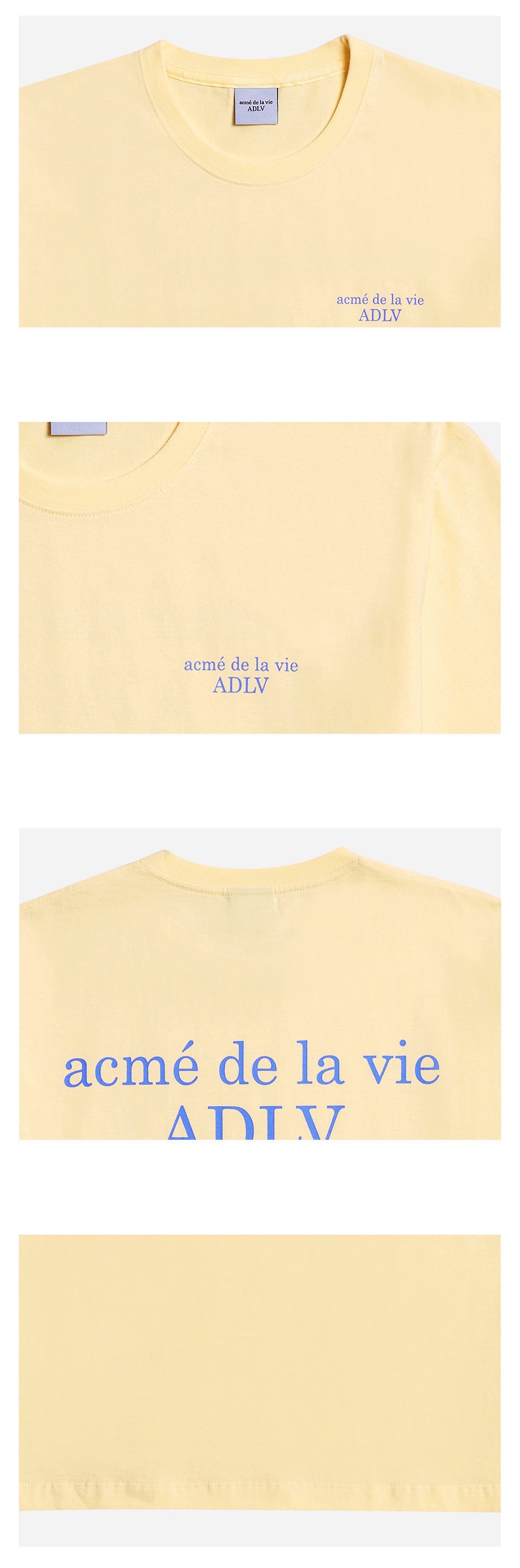 [HCM]Áo thun ngắn tay cổ tròn ADLV Basic Yellow - Vàng