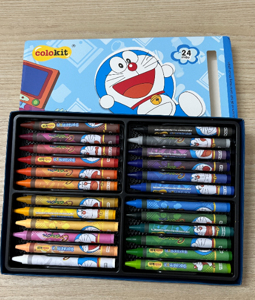 Bút Sáp Màu Doraemon 24 màu Thiên Long