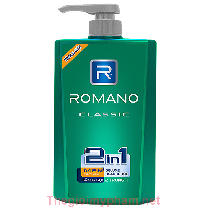 Tắm gội 2 trong 1 romano classic 650g