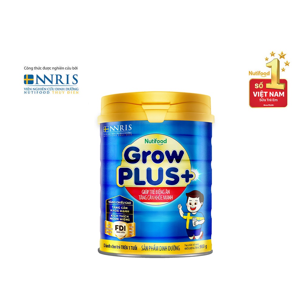 Sữa bột Nuti GrowPlus xanh 900g (Mới) cho trẻ trên 1 tuổi | - Dinh dưỡng cho trẻ em | - Hỗ trợ phát triển toàn diện | - 100% hàng chính hãng | - Đảm bảo chất lượng