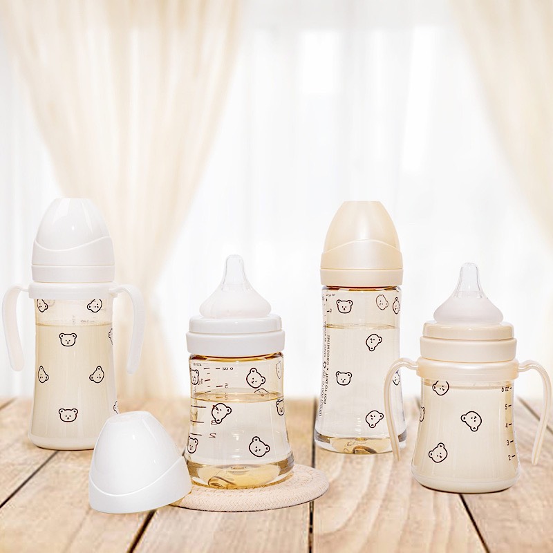 [ Tách Set Chính Hãng ] Bình Sữa Grosmimi Gấu/Olive/Cherry 200ml/300ml Hàn quốc