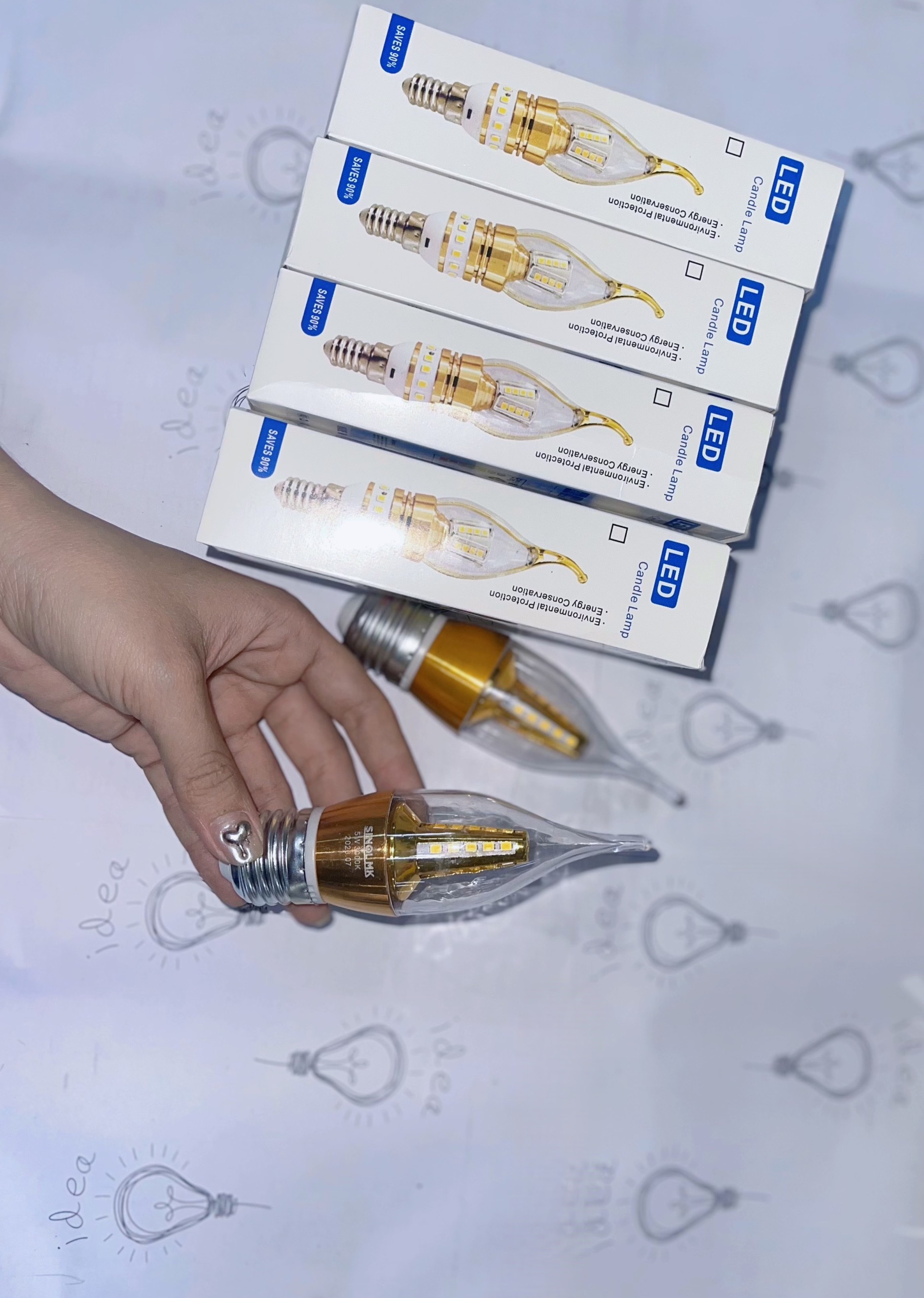 ComBo 5 Bóng Nến Có Râu E27