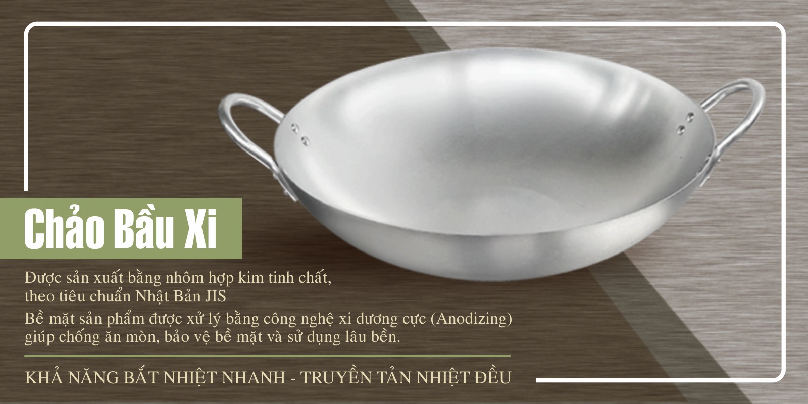 Chảo Nhôm Bầu Xi Kim Hằng (22cm;26cm;30cm;34cm;36cm;38cm;40cm;44cm;46cm;50cm)