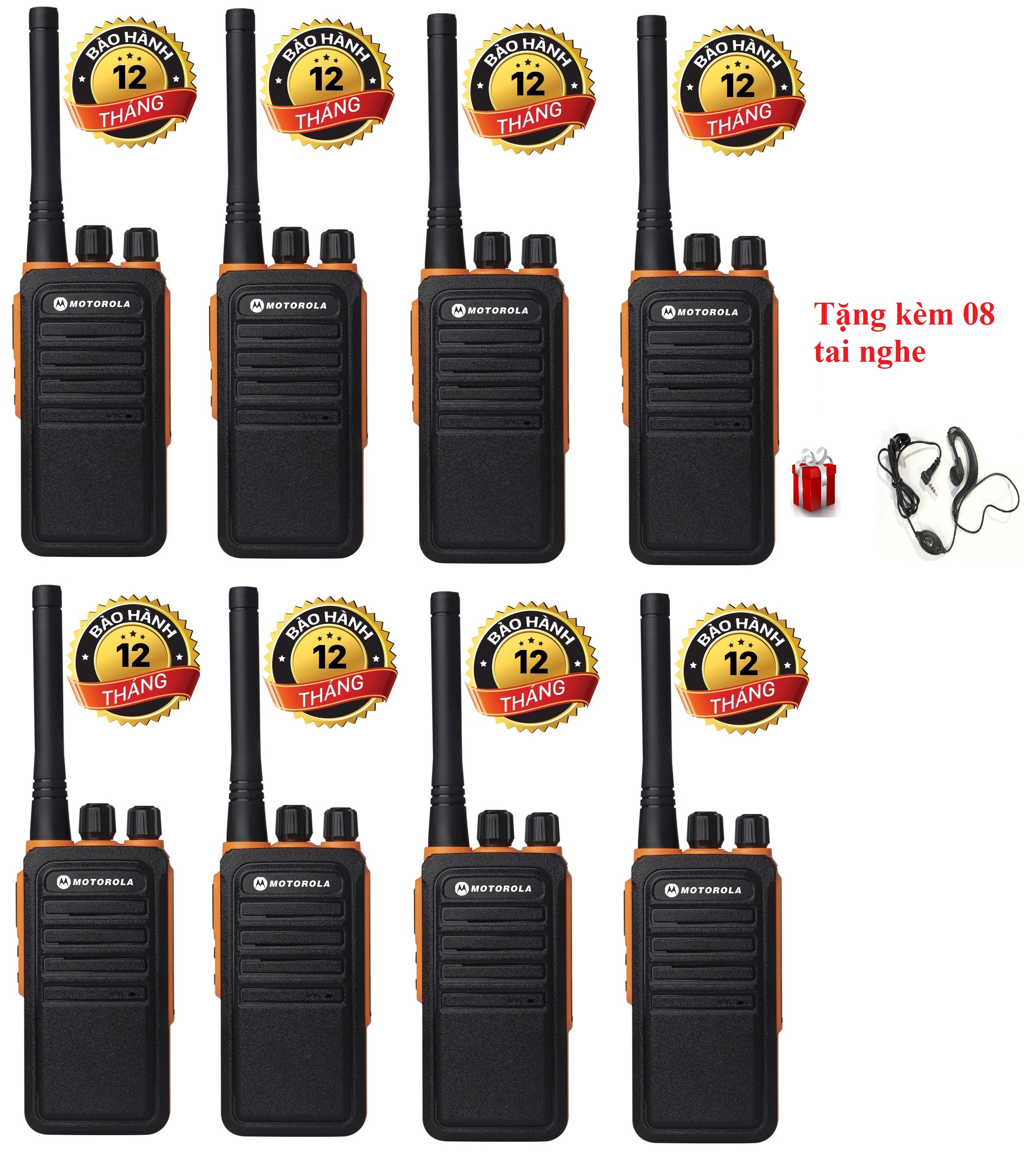 Bộ 8 Bộ đàm Motorola GP900S(Loa chống bụi, Dung lượng pin cực lớn >12 tiếng, cự ly liên lạc xa, siêu bền)