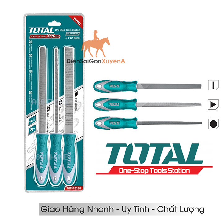Bộ 3 giũa gỗ đa năng Total THT918326 - Ngô Gia Tools