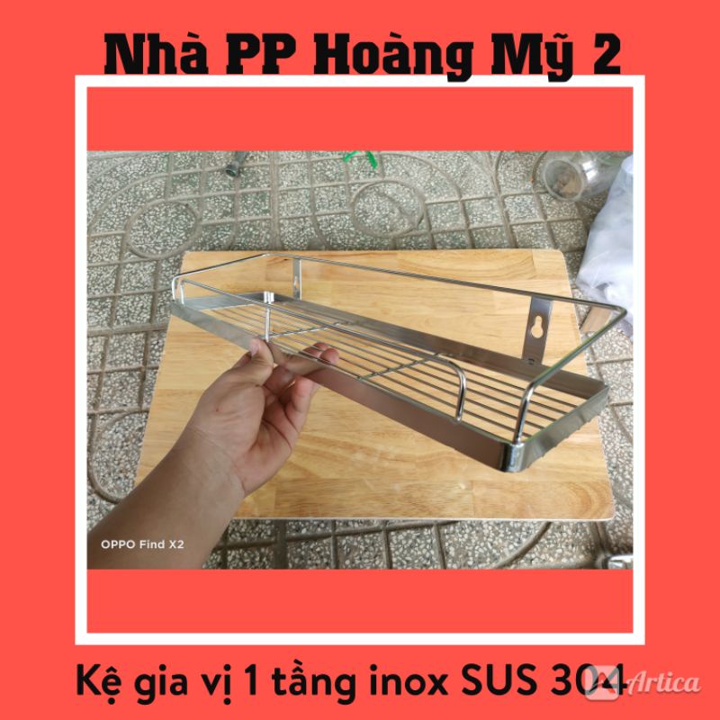 Kệ gia vị inox 304 1 tầng - kệ phòng tắm inox 304