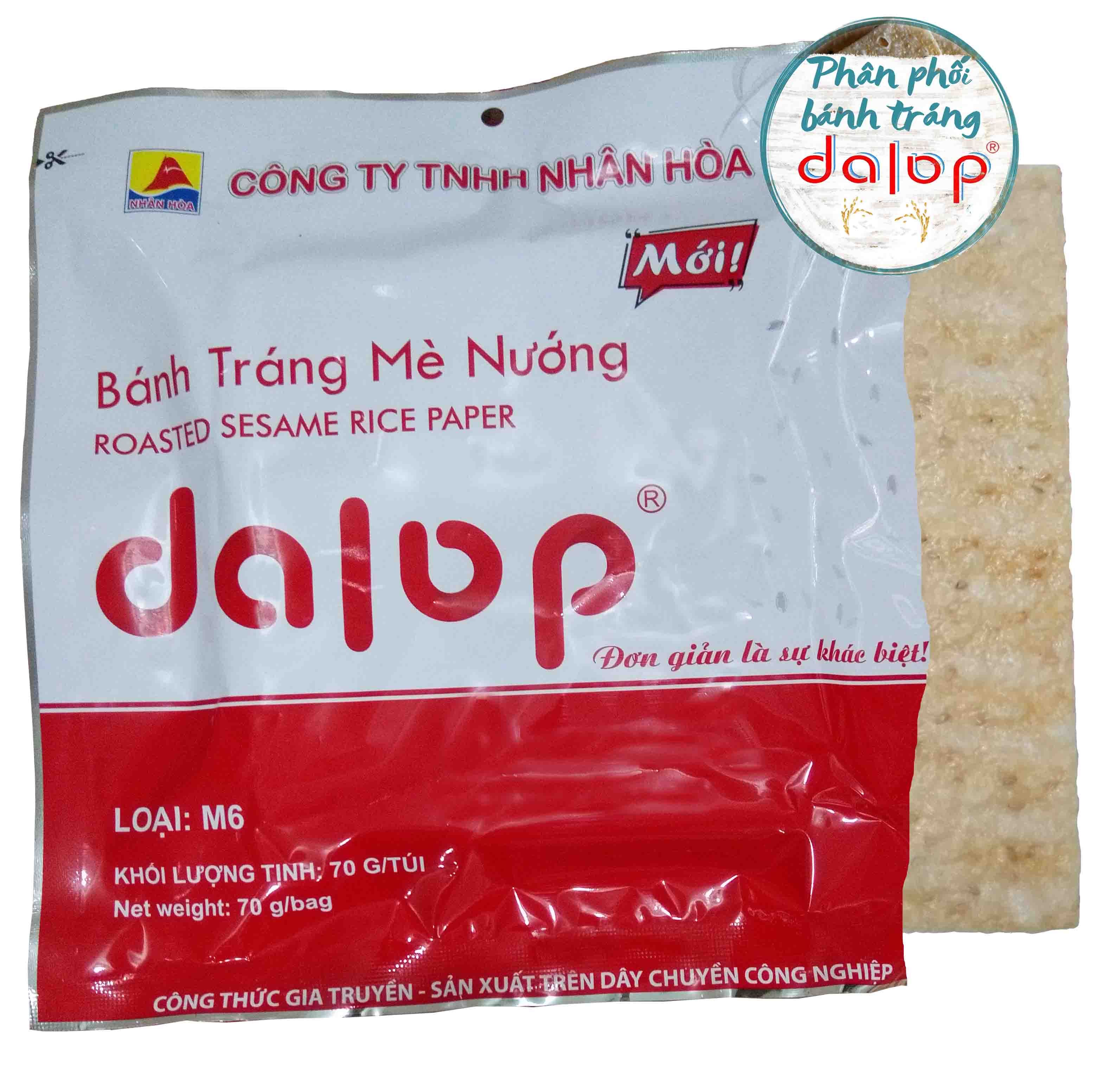 Bánh tráng gạo mè dalop loại M6