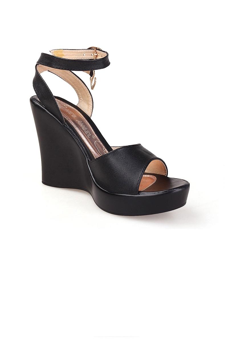 [HCM]Giày sandal đế xuồng quai đen