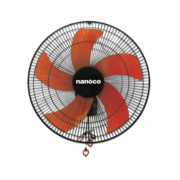 Quạt treo tường Nanoco NWF1606(cam đen) 2 dây