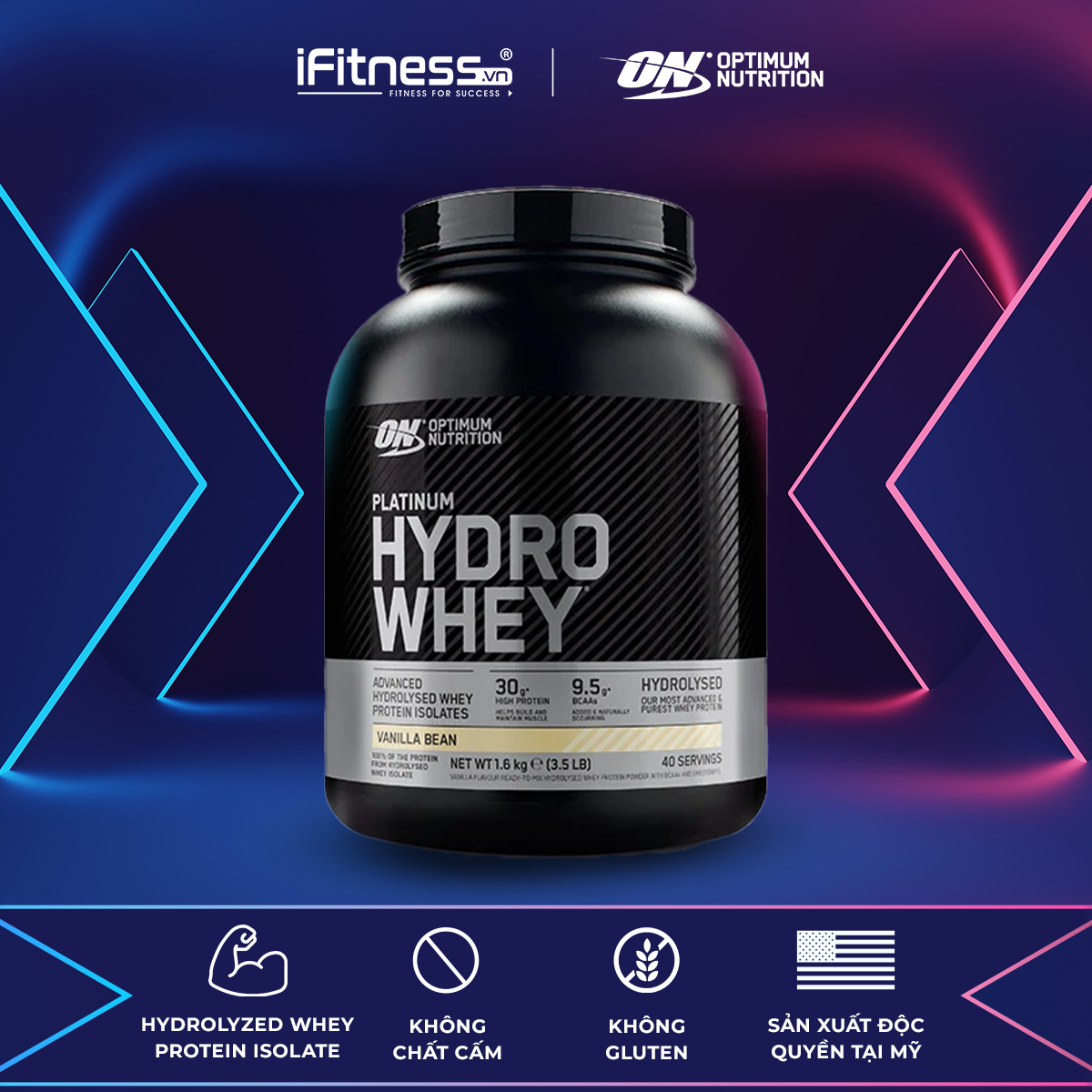 Optimum Nutrition Platinum HydroWhey - Sữa Tăng Cơ 3.5lbs (1.58kg)
