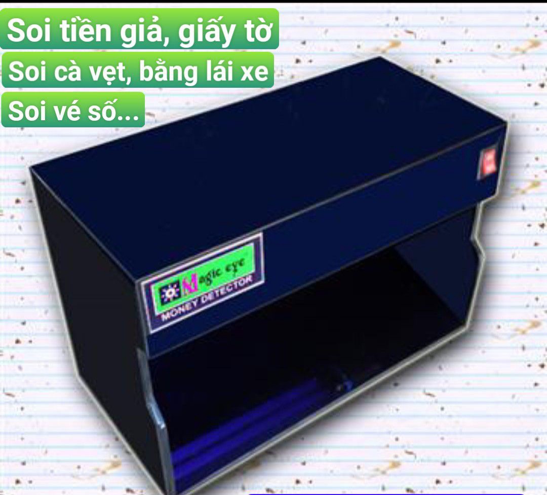 MÁY SOI UV PHÂN BIỆT THẬT/GIẢ GIẤY TỜ XE- VÉ SỐ- VNĐ