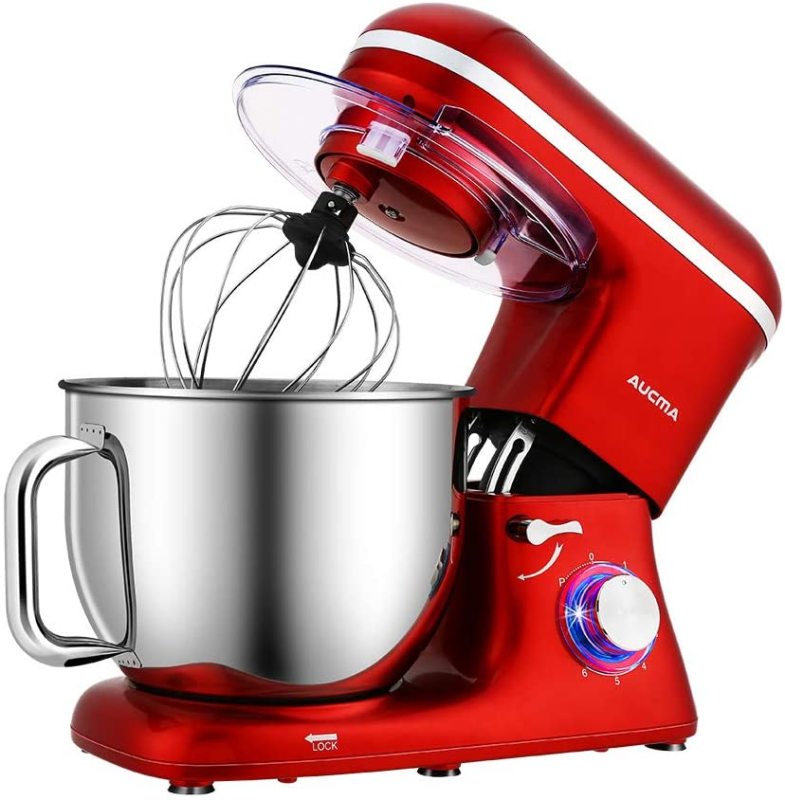 Giá bán (Siêu phẩm) Máy nhào bột Aucma 7L 1400W hàng xuất Mỹ SM-1520- Cối inox 100% có tay cầm tiện lợi- 100% động cơ đồng- Máy đánh trứng trộn salad- Máy trộn bột- Bảo hành 1 năm- Stand mixer 7L - Bảo hành 1 năm