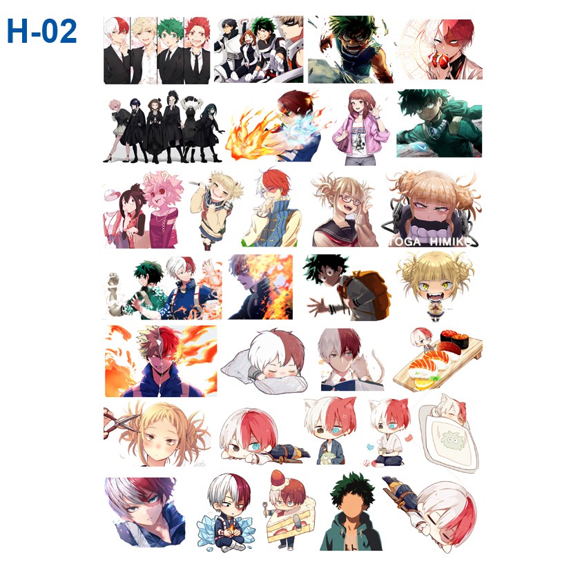 Sticker/ Hình dán anime My Hero Academia ( Học Viện Siêu Anh Hùng)