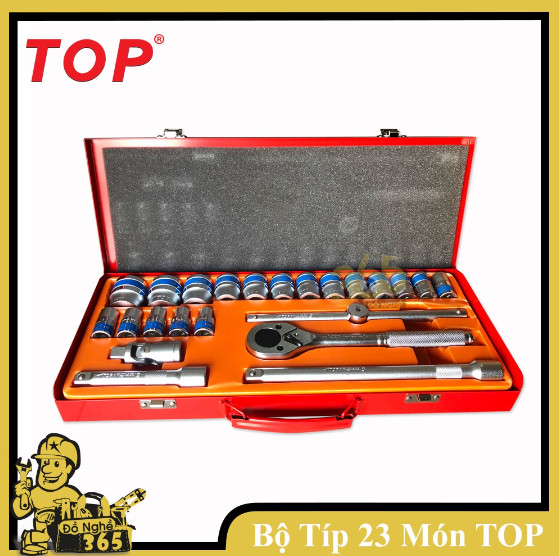 Bộ tuýp 23 món đức , lục hệ mét top - kw-s424d-2