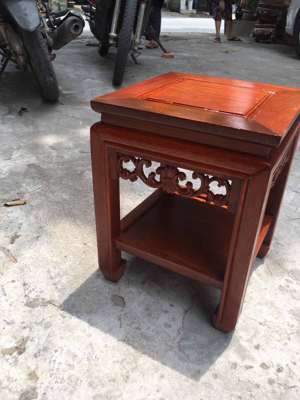 Đôn kệ tượng để đồ gỗ hương cao cấp