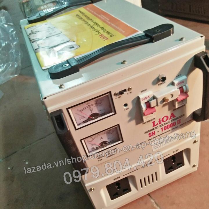 Ổn Áp Lioa 10KVA 1 Pha Dải 150-250V, Thế Hệ II 100% Dây Đồng