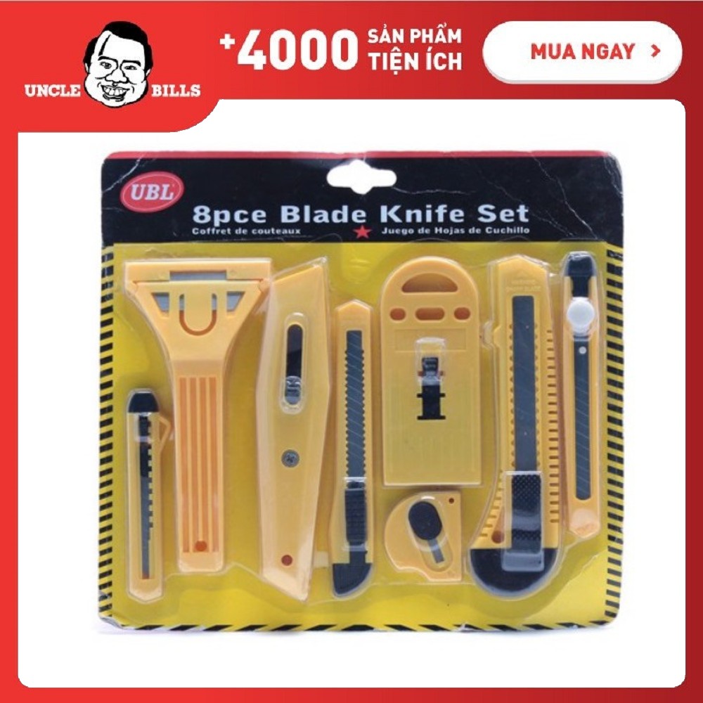 Bộ dao rọc giấy 8 món UBL HT0003 (Vàng)
