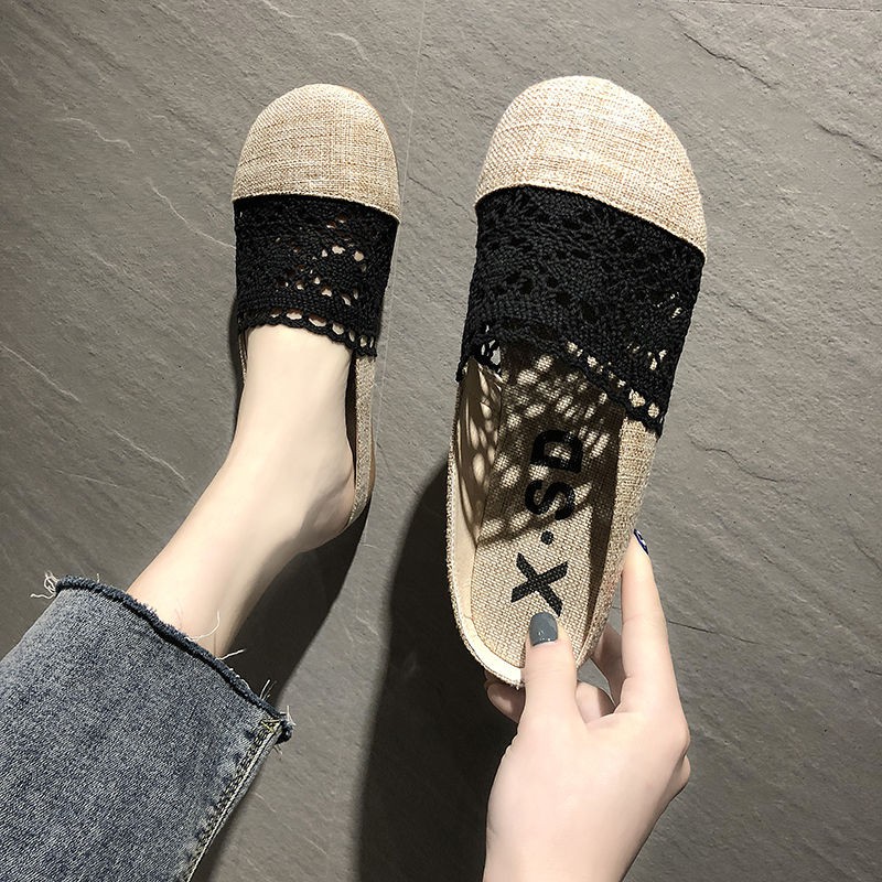 (Hàng Sẵn) Dép Sục Nữ Cói Ren Ulzzang( Ảnh Thật Ở Cuối)