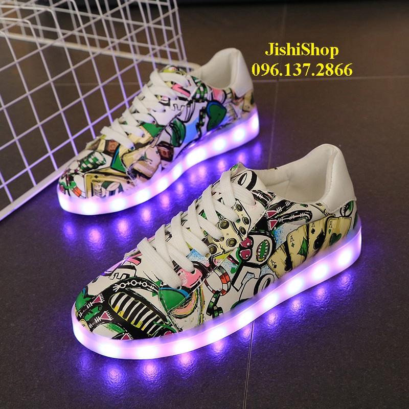 [HCM]GIÀY PHÁT SANG ĐÈN LED 7 MÀU