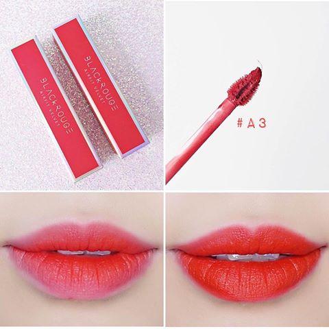 SON KEM LÌ SIÊU MỊN BLACK ROUGE CHÍNH HÃNG  AIR FIT VELVET TINT VERSION 2 bền màu độ bám cao không gây hiện tượng khô môi