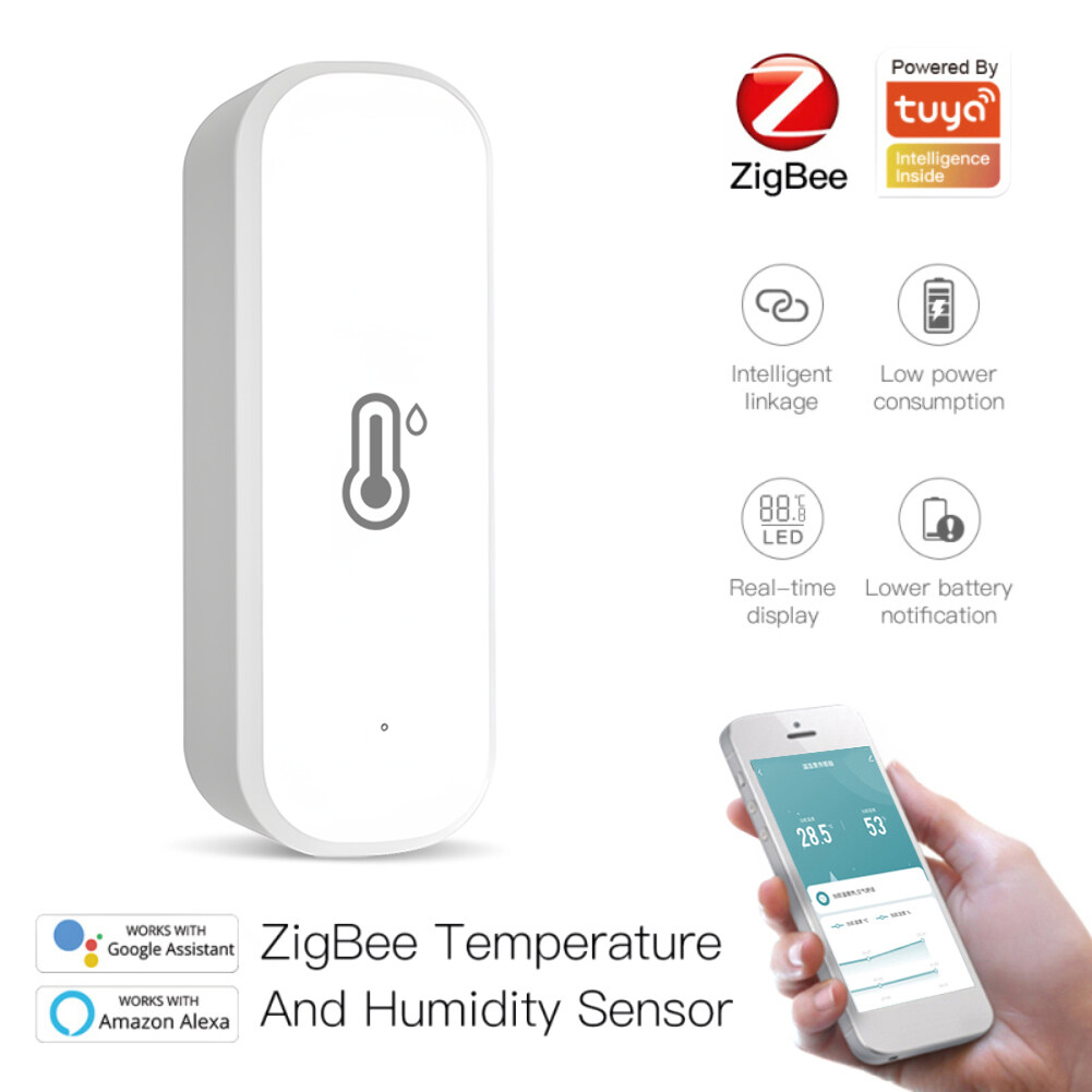 Tuya zigbee wifi cảm biến độ ẩm nhiệt độ thông minh máy đo độ ẩm trong nhà ứng dụng màn hình từ xa var smart life máy điều khiển ẩm kế trong nhà giám sát