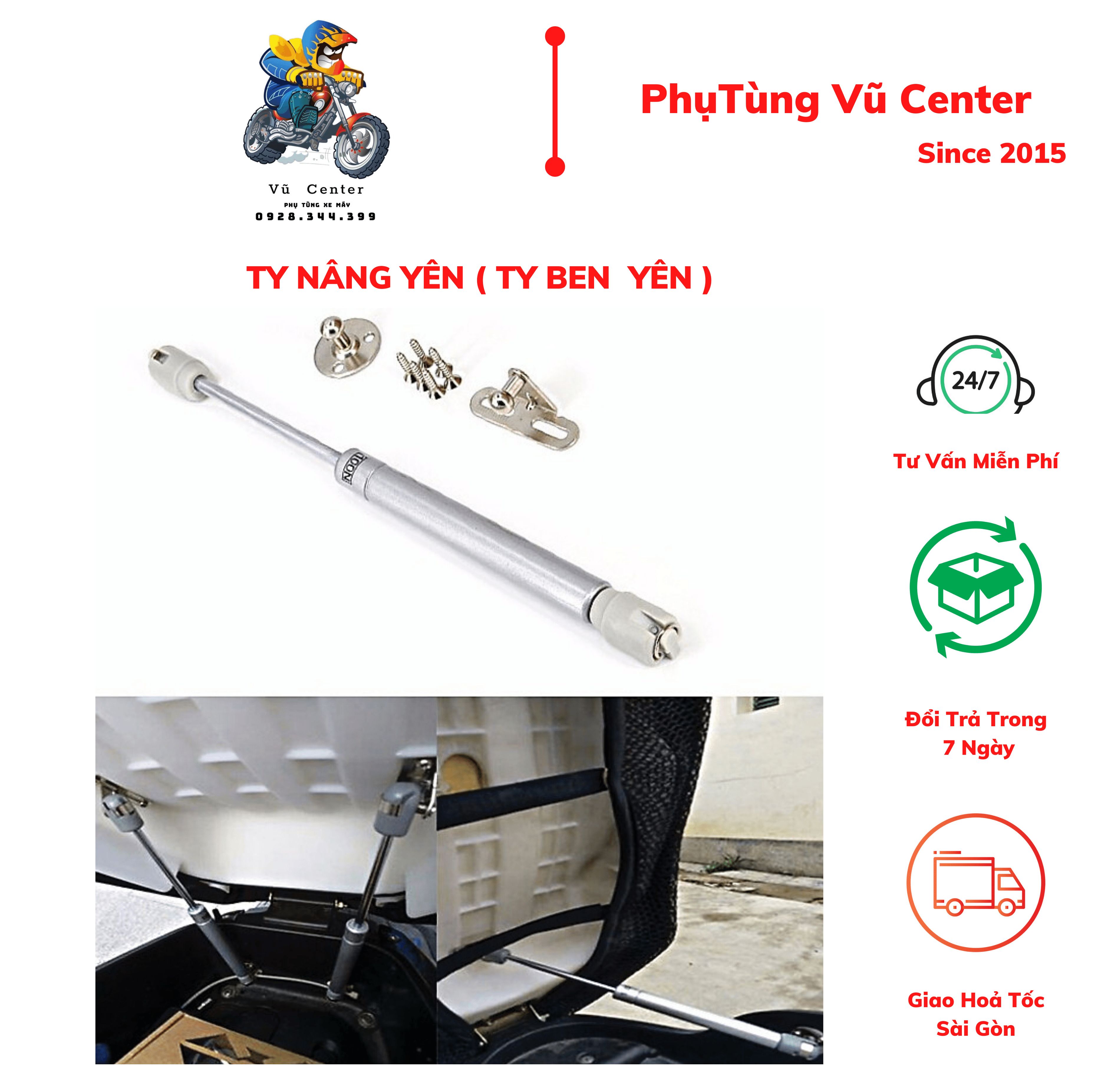 [HCM] Ty nâng yên xe gắn máy [ Ben nâng yên ]