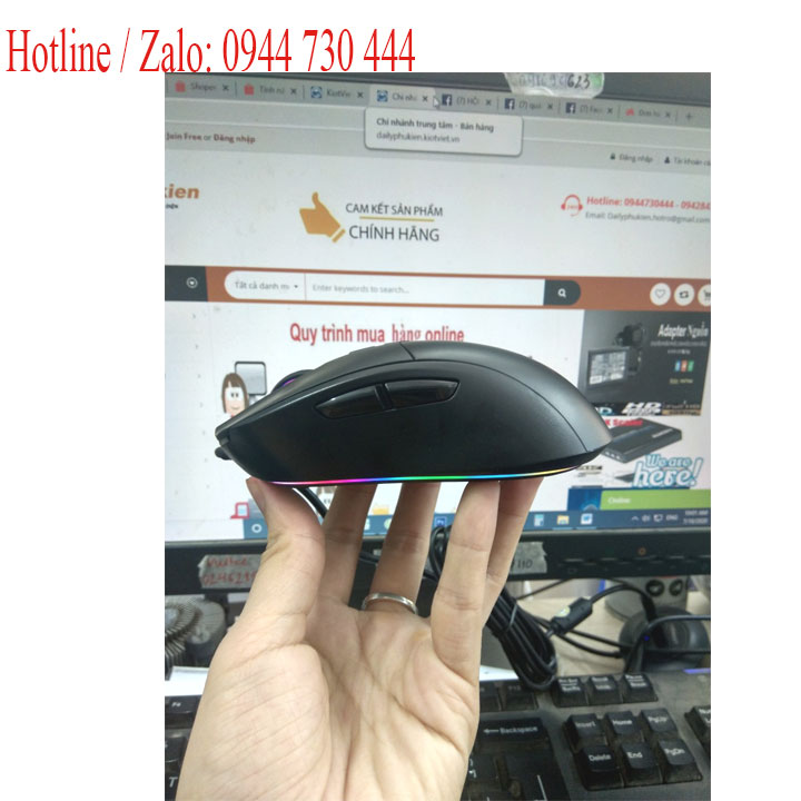 Chuột gaming Gnet M30 4000DPI led RGB