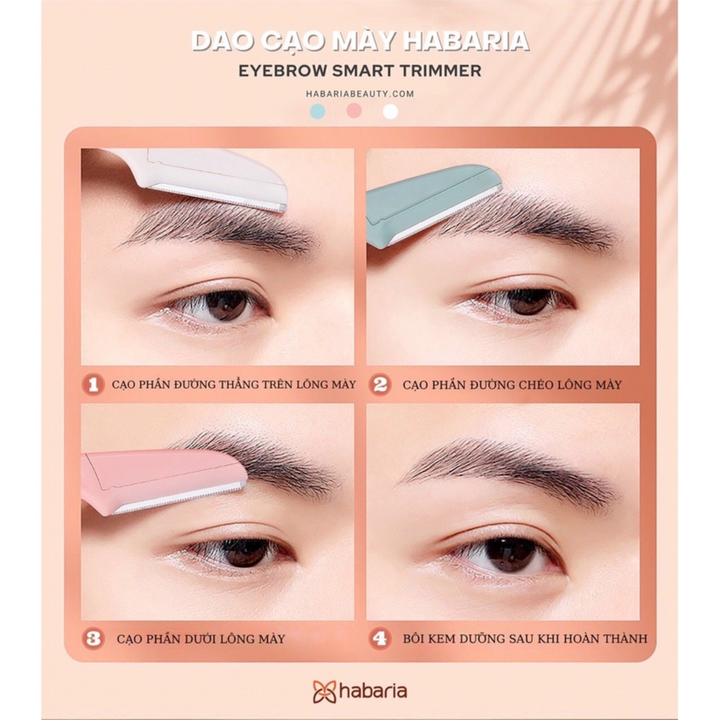 Set 3 dao cạo lông mày Habaria Eyebrow Smart Trimmer