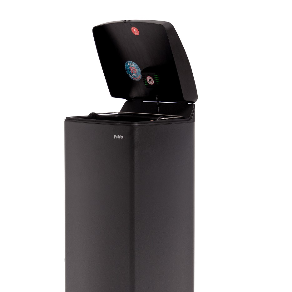 Thùng Rác Đạp Vuông Lớn Fitis Spl1-903 Sơn Đen
