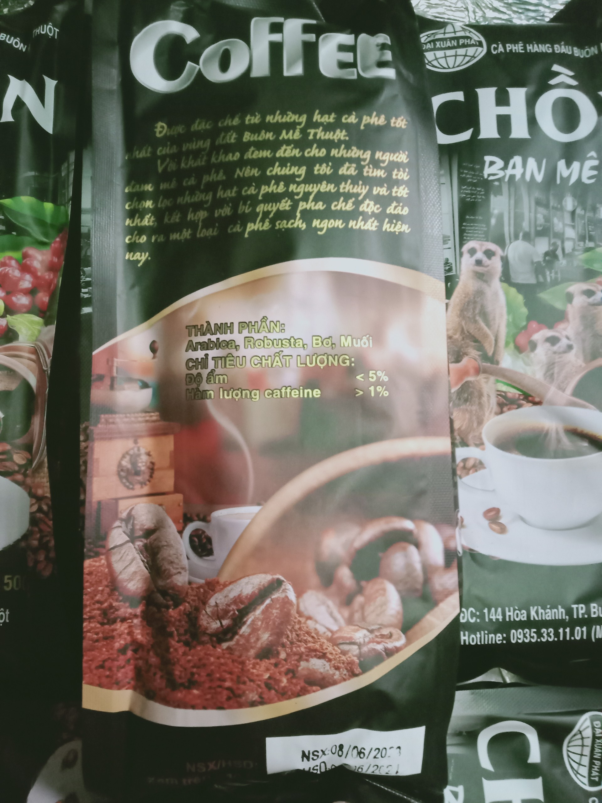 [HCM]Cà Phê Chồn Ban Mê 500g- pha phin