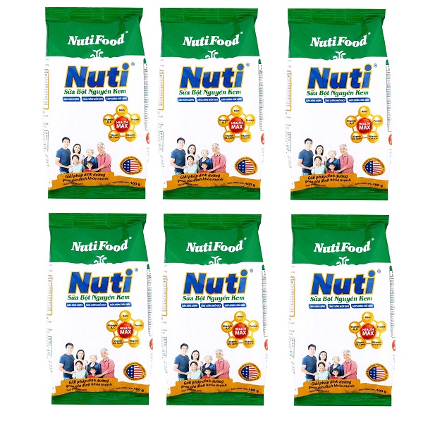 Thùng 30 gói sữa bột nguyên kem nutifood túi 400g
