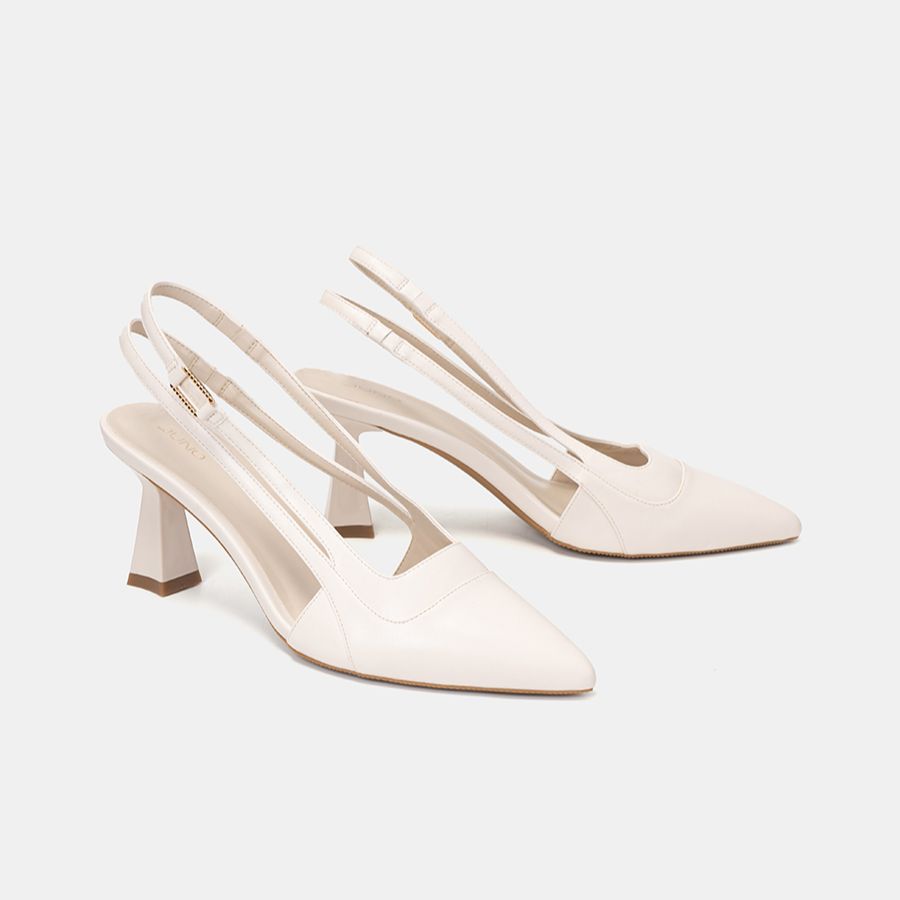 Giày Cao Gót Nữ 7cm Thời Trang JUNO Phối Quai Hậu Slingback CG07128
