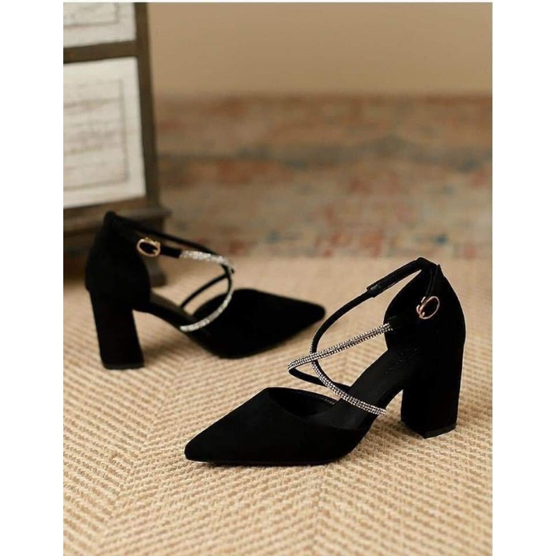 Giày cao 7cm soàn bắt chéo bigsize 32 đến 45