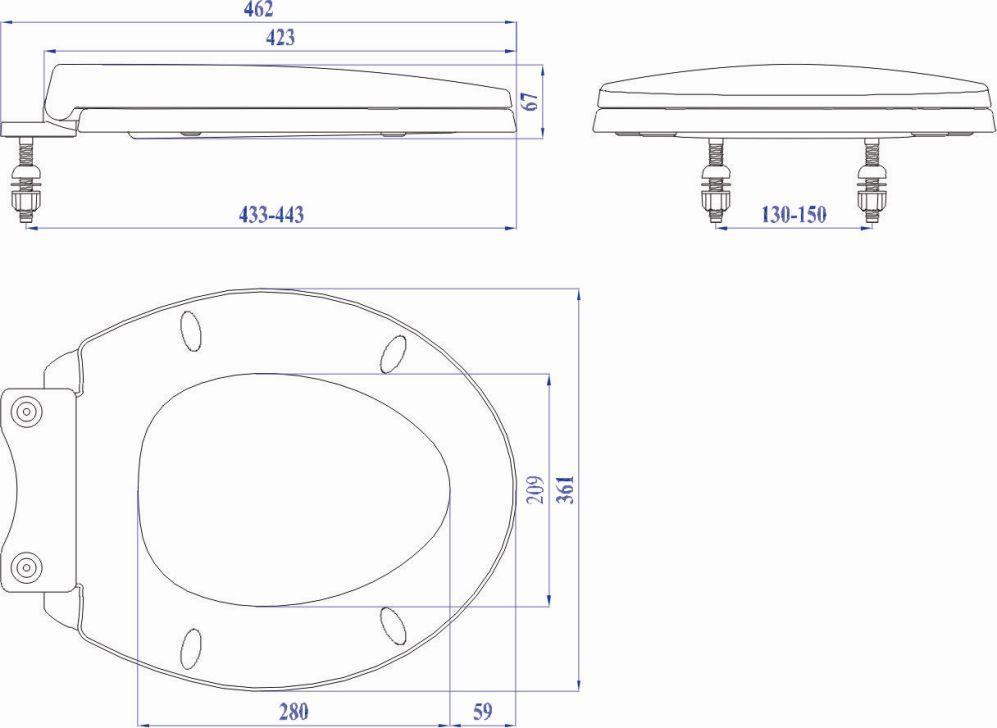 Nắp bệt thay thế cho Inax 108
