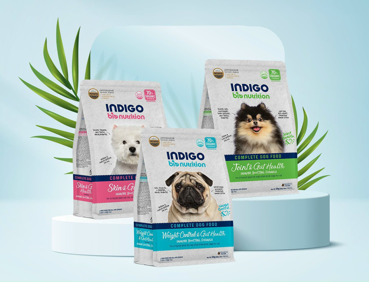 Thức ăn hạt khô Indigo cho chó (túi nguyên 2kg)