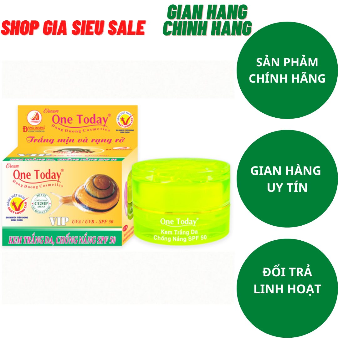 Kem trắng da - chống nắng spf-50 one today