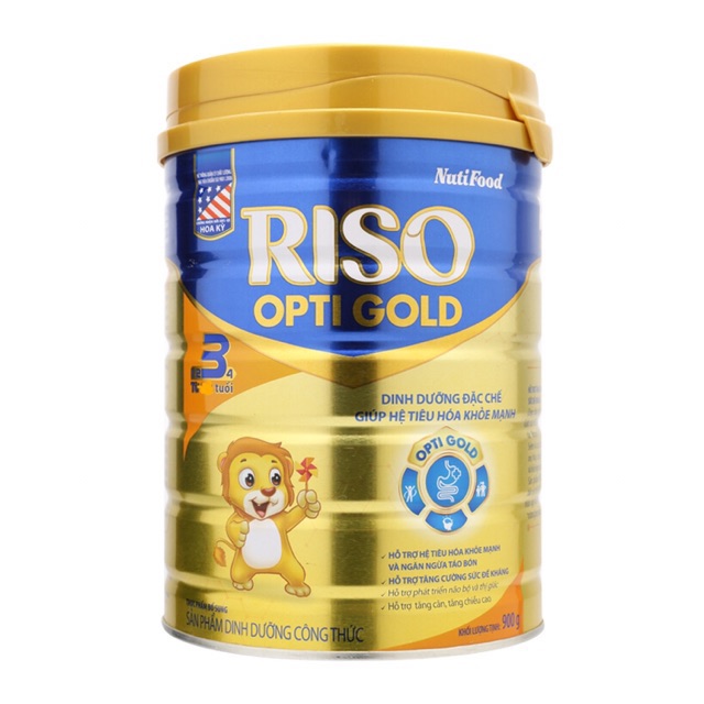 [Hoàn tiền 12%] Sữa Bột Riso opti gold 3 850g