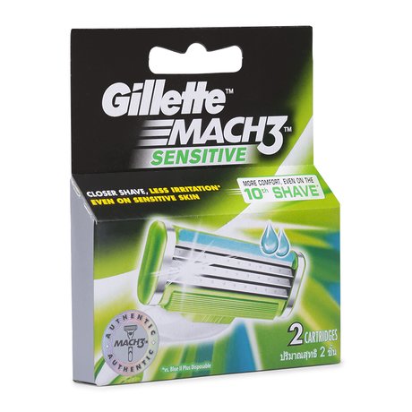 Lưỡi Cạo Gillette Mach3 Sensitive (2 Lưỡi)