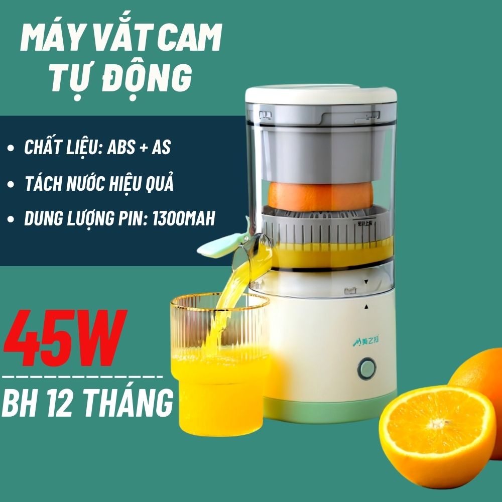 Máy Vắt Cam Tự Động, Máy Ép Cam Cao Cấp Không Dây Chính Hãng Bảo Hành 12 Tháng Mega big 5.0