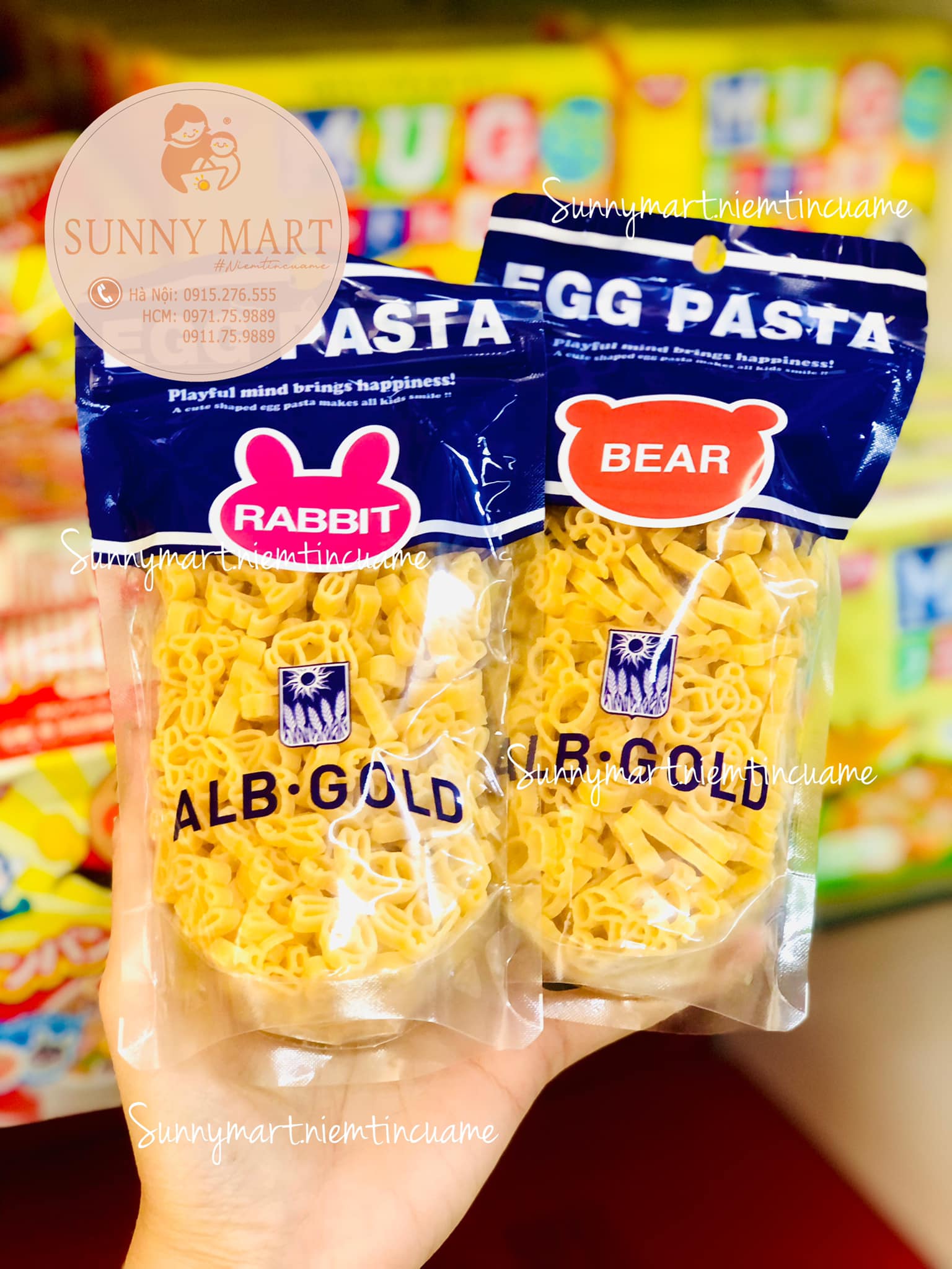 Nui hình chữ cái Egg Pasta Nhật cho bé từ 10m+