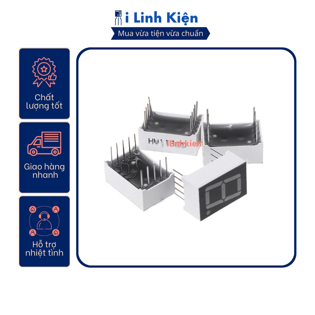 LED 7 thanh 1.2-1.5 inch 1 số màu đỏ