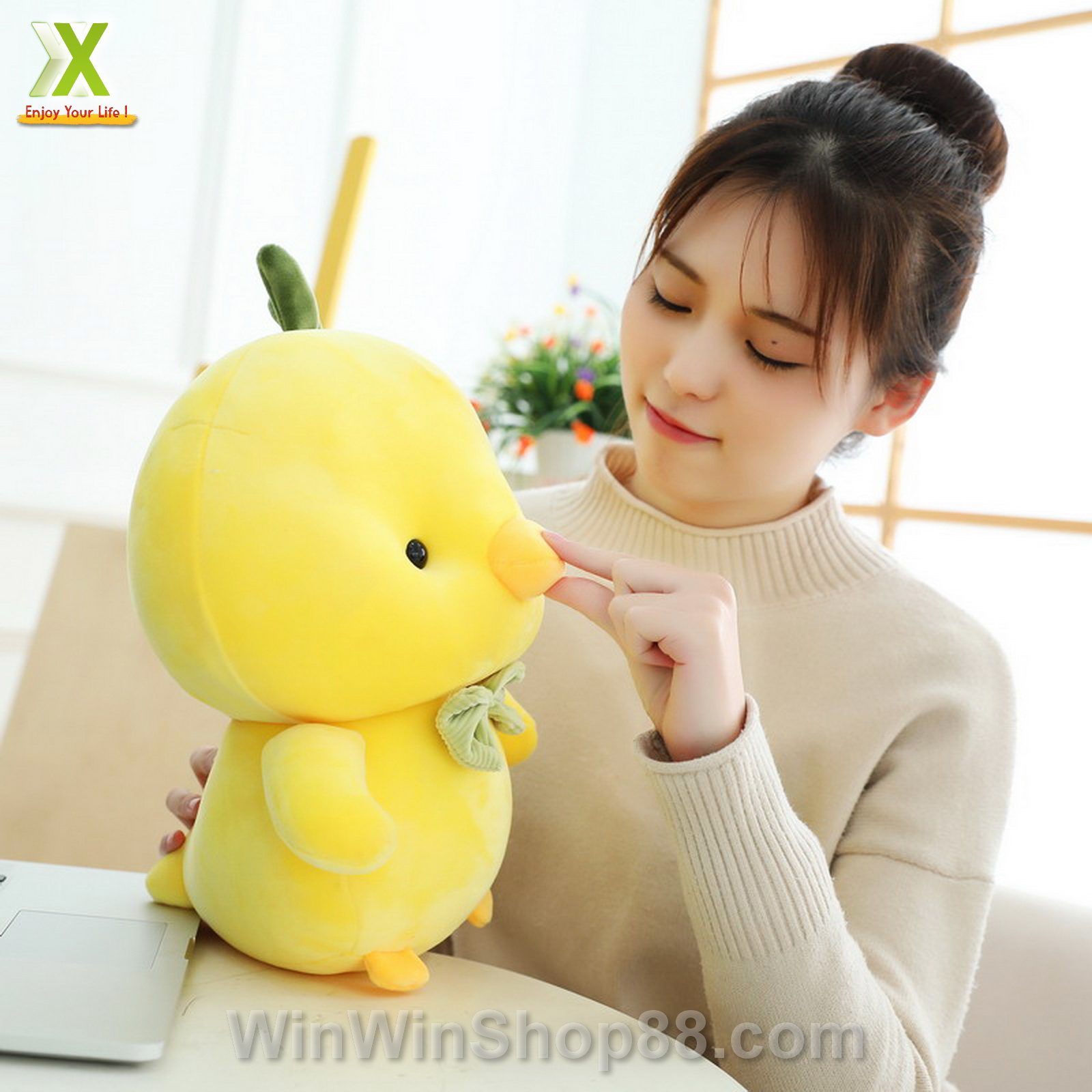[FREESHIP MAX 15K][HCM]Gấu bông vịt vàng dễ thương 30cm TNB224